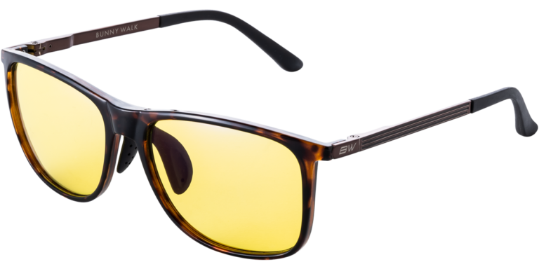 BW-0216Y｜フレーム BROWN DEMI / レンズ YELLOW｜BUNNY WALK 夜間用ナイトグラス